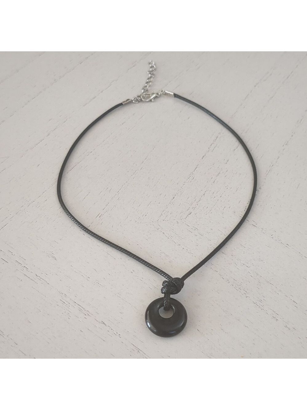 New Detachable PU Leather Chinese Feng Shui Amulet Pendant Necklace